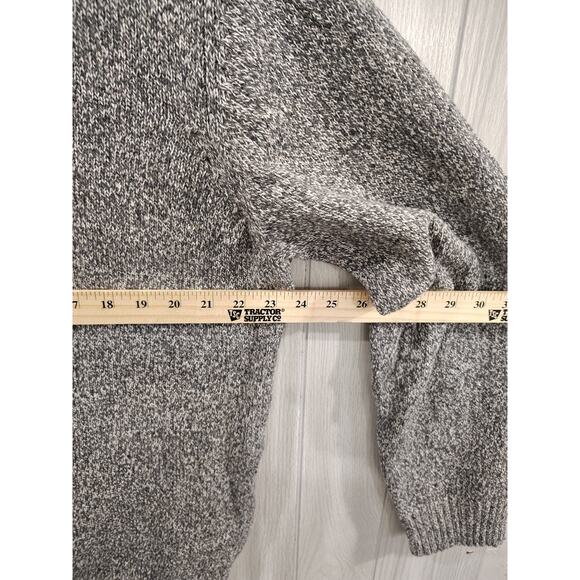 Men's Henley Mock Neck Sweater Preppy Professor Teacher Size XL Gray Casual... - Picture 7 of 7